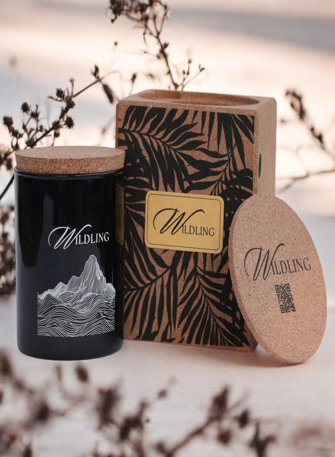Wildling Passing Stranger | Tobacco, Vanilla, Rose Scented Soy Candle in Long-Lasting Cork Box (Black) - Image 2